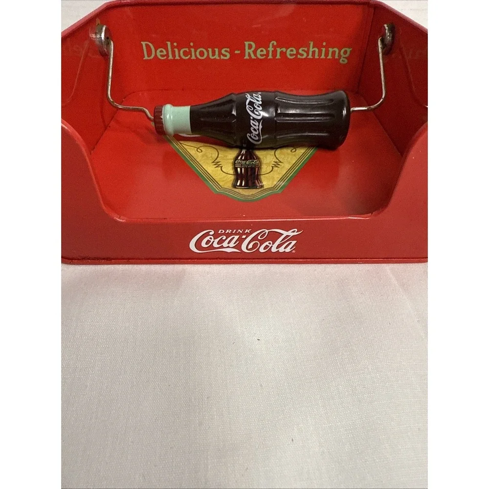 Coca-Cola Collectable Napkin Holder with Spin Bottle; unique design-6.5X6.5
